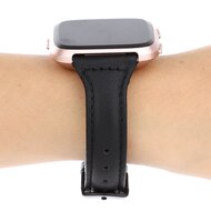 Fitbit Versa 1 / 2 &amp; Lite Lederband - Schwarz