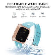 Fitbit Versa 1 / 2 &amp; Lite Armband TPU Leder - Blau