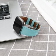 Fitbit Versa 1 / 2 &amp; Lite Lederband - Blau gr&uuml;n