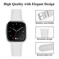 Fitbit Versa 1 / 2 &amp; Lite Lederband - Wei&szlig;