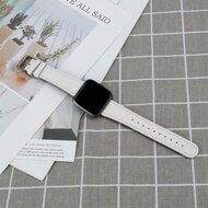 Fitbit Versa 1 / 2 &amp; Lite Lederband - Wei&szlig;