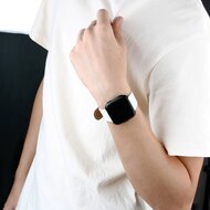 Fitbit Versa 1 / 2 &amp; Lite Lederband - Wei&szlig;