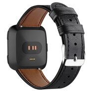 Fitbit Versa 1 / 2 &amp; Lite Lederband - Schwarz