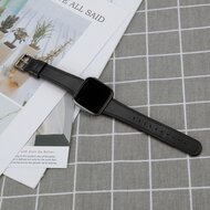 Fitbit Versa 1 / 2 &amp; Lite Lederband - Schwarz