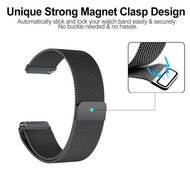 Fitbit Versa 1 / 2 &amp; Lite milanaise Armband - Gr&ouml;&szlig;e: Klein - Braun