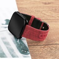 Fitbit Versa 1 / 2 &amp; Lite Canvas Denim Armband - Rot