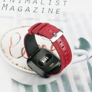 Fitbit Versa 1 / 2 &amp; Lite Canvas Denim Armband - Rot