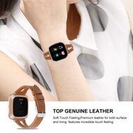 Fitbit Versa 1/ 2 &amp; Lite Armband TPU Leder - Braun