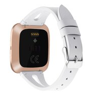 Fitbit Versa 1 / 2 &amp; Lite Armband TPU Leder - Wei&szlig;