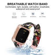 Fitbit Versa 1 / 2 &amp; Lite Armband TPU Leder - Blumendruck
