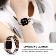 Fitbit Versa 1 / 2 &amp; Lite Armband TPU Leder - Blumendruck