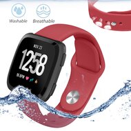 Fitbit Versa 1 / 2 &amp; Lite Silikonband - Gr&ouml;&szlig;e: Gro&szlig; - Rot