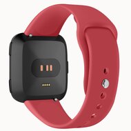 Fitbit Versa 1 / 2 &amp; Lite Silikonband - Gr&ouml;&szlig;e: Klein - Rot