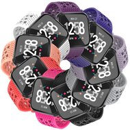 Silikonband bel&uuml;ftet Fitbit Versa 1 / 2 &amp; Lite - Pfirsich