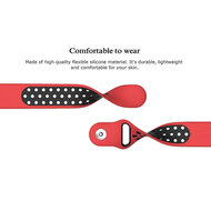 Fitbit Versa Sportband 1 / 2 &amp; Lite - Gr&ouml;&szlig;e: Gro&szlig; - Rot + Schwarz