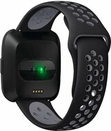 Fitbit Versa 1 / 2 &amp; Lite Sportband - Gr&ouml;&szlig;e: Large - Schwarz + Grau