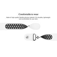 Fitbit Versa 1 / 2 &amp; Lite Sportband - Gr&ouml;&szlig;e: Klein - Wei&szlig; + Schwarz