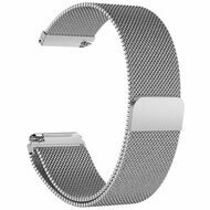 Fitbit Versa 1 / 2 &amp; Lite milanaise Armband - Gr&ouml;&szlig;e: Klein - Silber