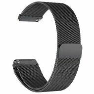 Fitbit Versa 1 / 2 &amp; Lite milanaise Armband - Gr&ouml;&szlig;e: Klein - Schwarz