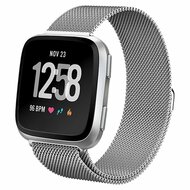 Fitbit Versa 1 / 2 &amp; Lite milanaise Armband - Gr&ouml;&szlig;e: Gro&szlig; - Silber