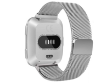 Fitbit Versa 1 / 2 &amp; Lite milanaise Armband - Gr&ouml;&szlig;e: Gro&szlig; - Silber