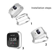 Fitbit Versa Lite Soft TPU Fall (vollst&auml;ndig gesch&uuml;tzt) - Silber