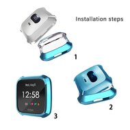 Fitbit Versa Lite Soft TPU Fall (vollst&auml;ndig gesch&uuml;tzt) - Blau