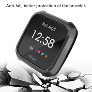 Fitbit Versa Lite Soft TPU Fall (vollst&auml;ndig gesch&uuml;tzt) - Schwarz