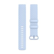 Fitbit Charge 3 &amp; 4 Silikonband mit Diamantmuster - Gr&ouml;&szlig;e: Klein - Hellblau
