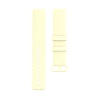 Fitbit Charge 3 &amp; 4 Silikonband mit Rautenmuster - Gr&ouml;&szlig;e: Large - Hellgelb
