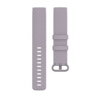 Fitbit Charge 3 &amp; 4 Silikonband mit Rautenmuster - Gr&ouml;&szlig;e: Gro&szlig; - Hellviolett