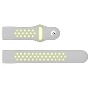 Fitbit Charge 3 &amp; 4 Silikon DOT Armband - Gr&uuml;n / Grau - Gr&ouml;&szlig;e: Gro&szlig;