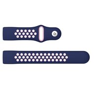 Fitbit Charge 3 &amp; 4 Silikon DOT Armband - Rosa / Blau - Gr&ouml;&szlig;e: Gro&szlig;