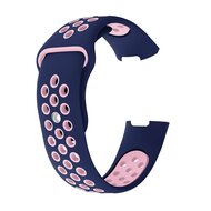 Fitbit Charge 3 &amp; 4 Silikon DOT Armband - Rosa / Blau - Gr&ouml;&szlig;e: Klein