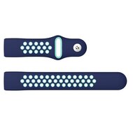 Fitbit Charge 3 &amp; 4 Silikon DOT Armband - Mint / Blau - Gr&ouml;&szlig;e: Klein