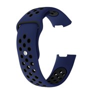 Fitbit Charge 3 &amp; 4 Silikon DOT-Armband - Dunkelblau / Schwarz - Gr&ouml;&szlig;e: Large