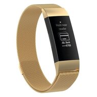 Fitbit Charge 3 &amp; 4 milanaise Armband - Gr&ouml;&szlig;e: Gro&szlig; - Gold