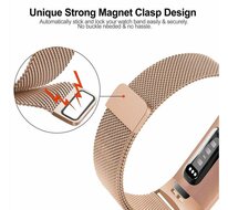 Fitbit Charge 3 &amp; 4 milanaise Armband - Gr&ouml;&szlig;e: Klein - Champagner Gold