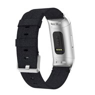Fitbit Charge 3 &amp; 4 Nylonband - Schwarz