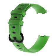 Fitbit Charge 3 &amp; 4 Silikonband mit Rautenmuster - Gr&ouml;&szlig;e: Gro&szlig; - Gr&uuml;n