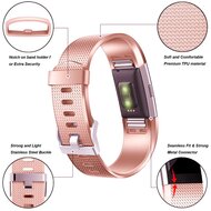 Fitbit Charge 2 Sportband - Gr&ouml;&szlig;e: Gro&szlig; - Rose Gold