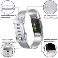 Fitbit Charge 2 Sportband - Gr&ouml;&szlig;e: Gro&szlig; - Silber