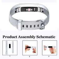 Fitbit Alta Silikonband - Gr&ouml;&szlig;e: Gro&szlig; - Silber