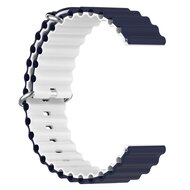 Samsung Galaxy Watch 4 - 40mm &amp; 44mm - Ocean Style Armband - Dunkelblau / Wei&szlig;