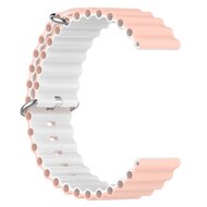 Samsung Galaxy Watch 4 - 40mm &amp; 44mm - Ocean Style Armband - Hellrosa / wei&szlig;