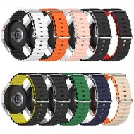 Samsung Galaxy Watch 4 - 40mm &amp; 44mm - Ocean Style Armband - Hellrosa / wei&szlig;