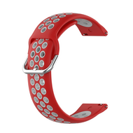 Samsung Galaxy Watch 4 - 40mm / 44mm - Silikon-Sportband mit Schnalle - Rot + Grau