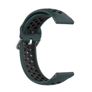 Samsung Galaxy Watch 4 - 40mm / 44mm - Silikon-Sportarmband mit Schnalle - Dunkelgr&uuml;n + Schwarz