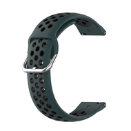 Samsung Galaxy Watch 4 - 40mm / 44mm - Silikon-Sportarmband mit Schnalle - Dunkelgr&uuml;n + Schwarz