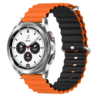 Samsung Galaxy Watch 4 Classic - 42mm &amp; 46mm - Ocean Style Armband - Orange / schwarz